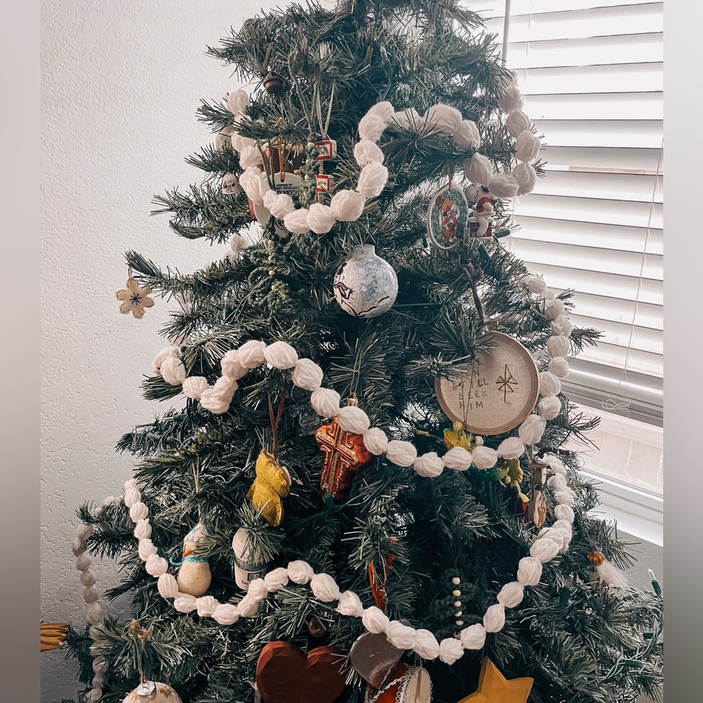 Crocheted Poocorn Garland 23 ft